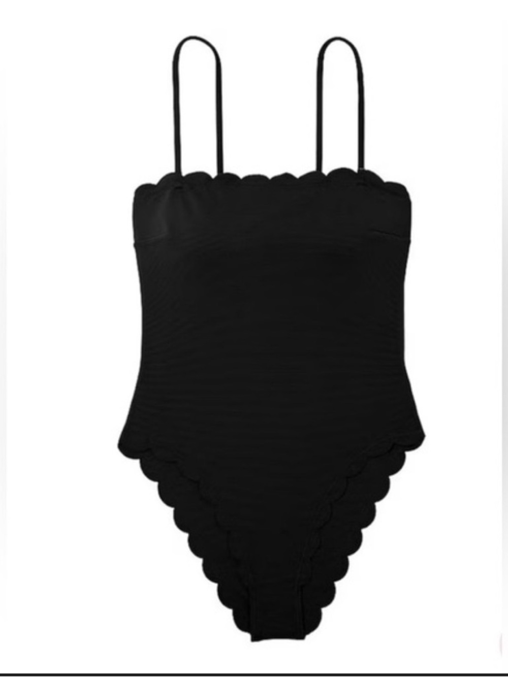 Victoria's Secret Black Scalloped Swim Top